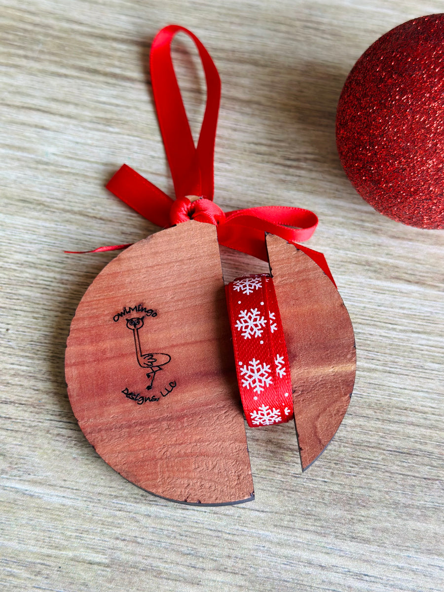 Cedar Engraved Child Height/Growth Ribbon Christmas Ornament –  OwlMingoDesigns, LLC