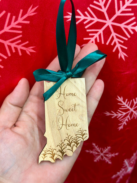 Indiana Home Sweet Home Ornament