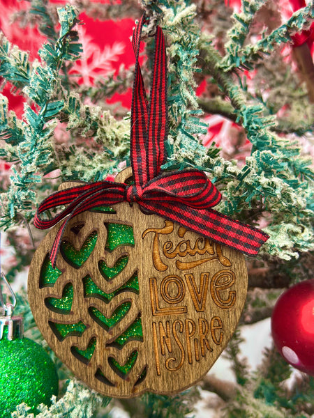 Teach, Love, Inspire Ornament