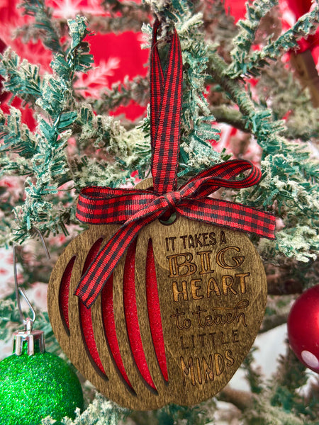 Big Heart Teacher Ornament