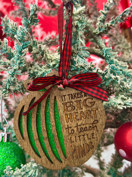 Big Heart Teacher Ornament
