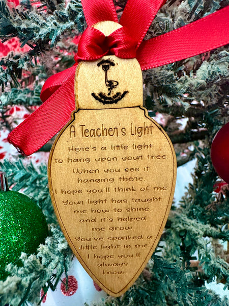 Teacher Light Ornament