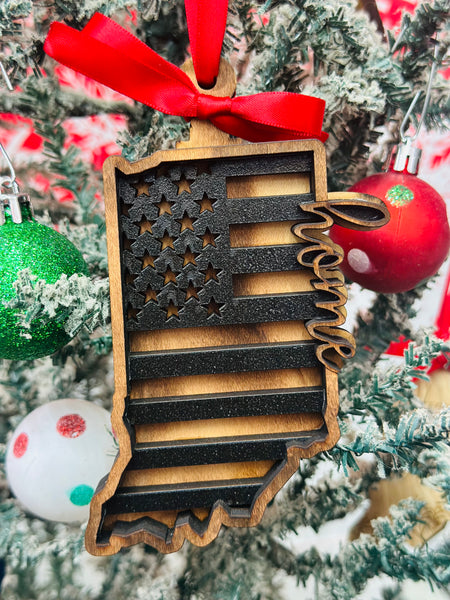 Indiana Home Ornament