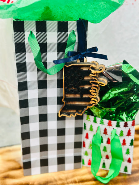 Indiana Tattered Flag Ornament