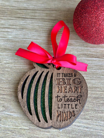 Big Heart Teacher Ornament