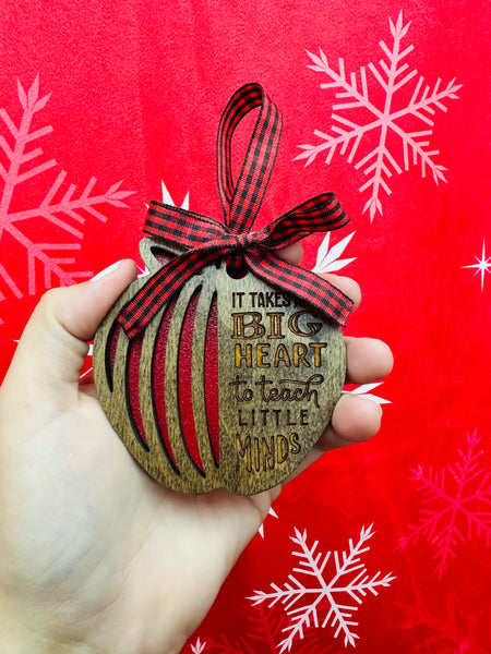 Big Heart Teacher Ornament