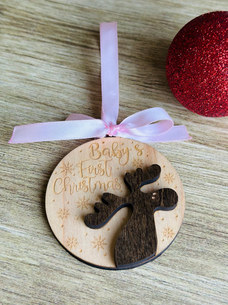 Baby’s First Christmas Moose Ornament
