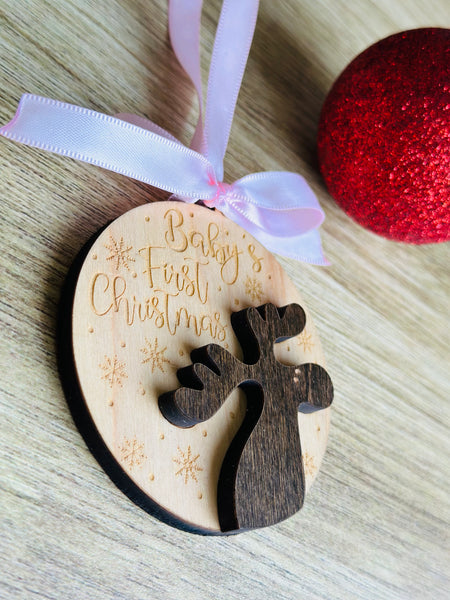 Baby’s First Christmas Moose Ornament