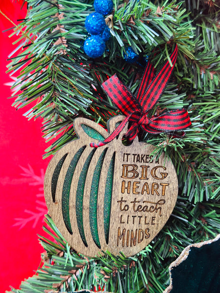 Big Heart Teacher Ornament