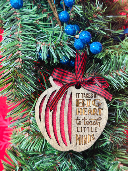 Big Heart Teacher Ornament