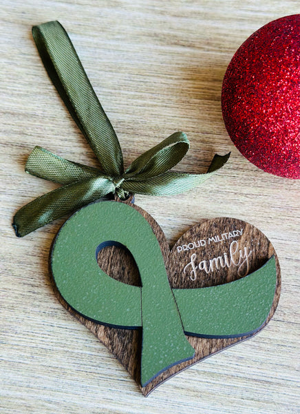 Proud Military Heart Ornament