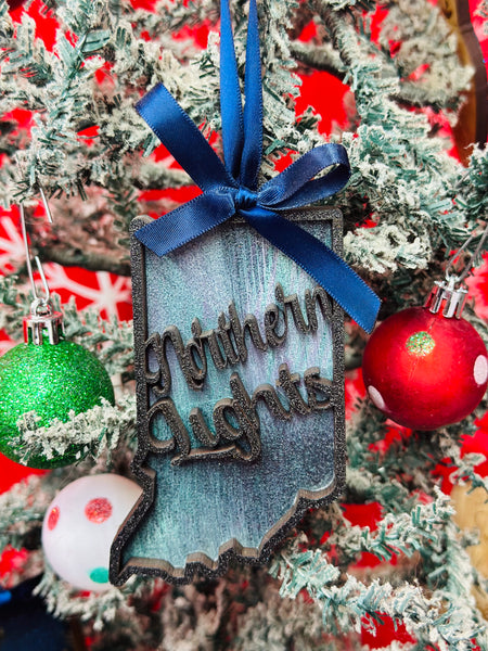 Indiana Northern Lights Ornament