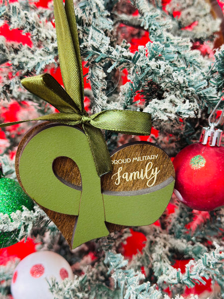 Proud Military Heart Ornament