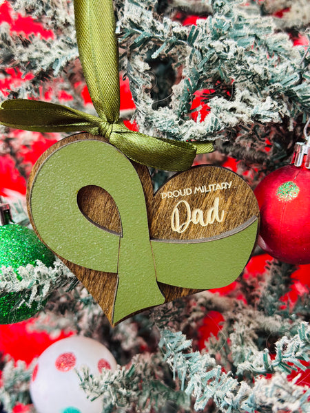 Proud Military Heart Ornament
