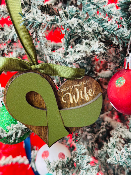 Proud Military Heart Ornament