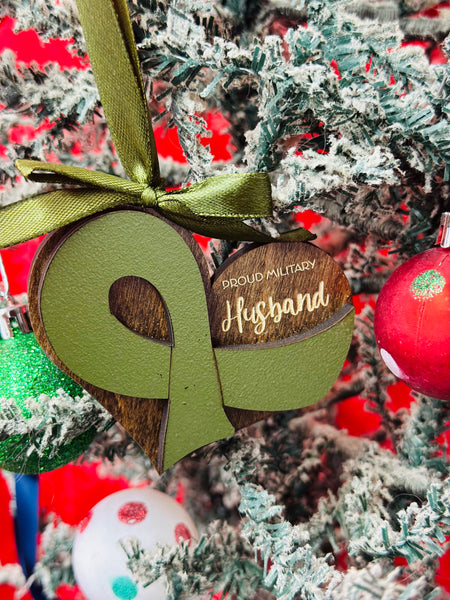 Proud Military Heart Ornament
