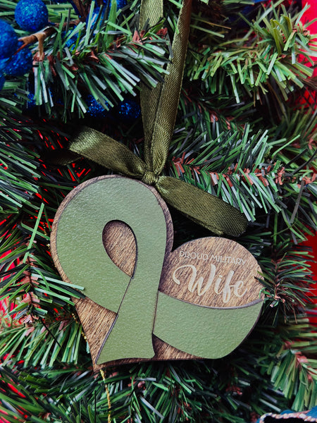 Proud Military Heart Ornament