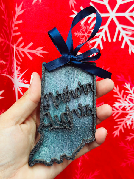 Indiana Northern Lights Ornament