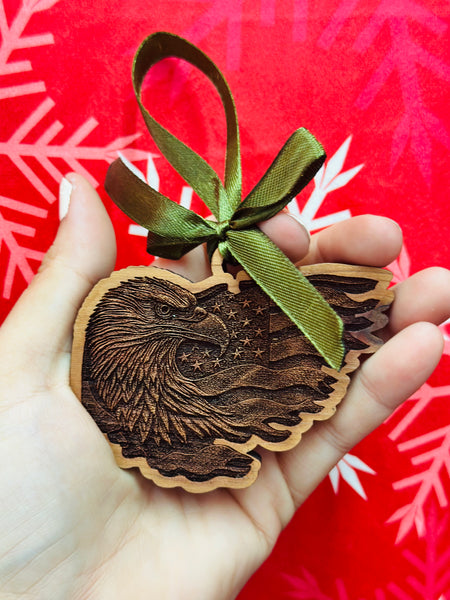 American Eagle Flag Ornament