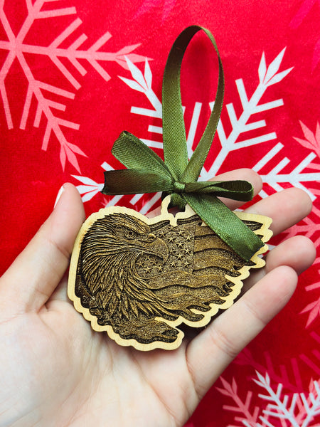 American Eagle Flag Ornament