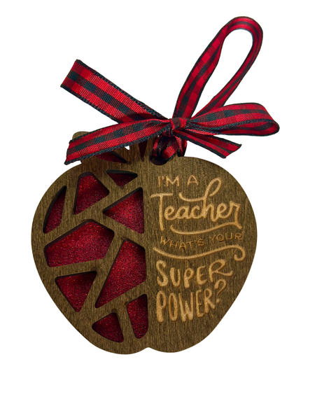 Teacher Super Power Ornament