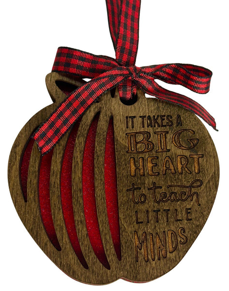 Big Heart Teacher Ornament