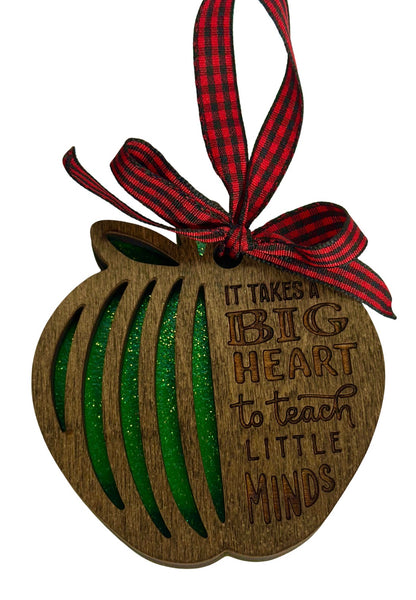 Big Heart Teacher Ornament