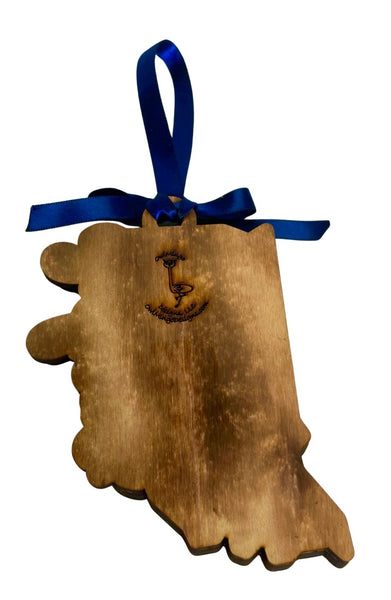 Indiana Tattered Flag Ornament