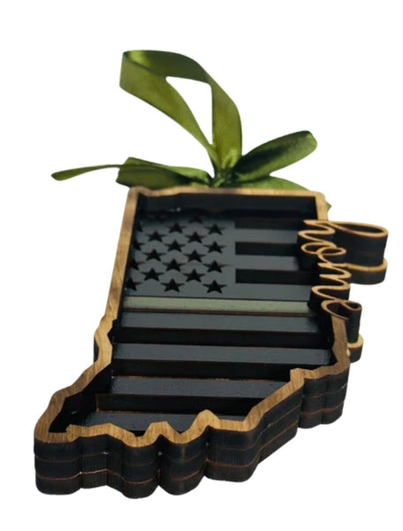 Indiana Green Line Ornament