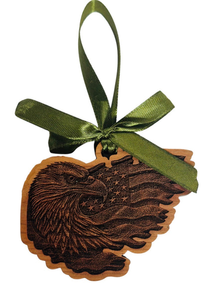 American Eagle Flag Ornament