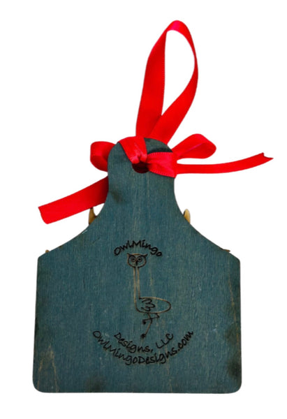Highland Cow Christmas Ornament