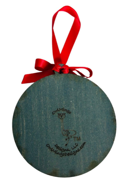 Highland Cow Mooey Christmas Ornament