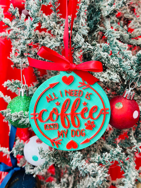 Coffee and My Dog Ornament