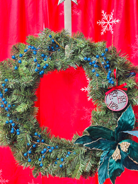 Paw Print Ho Ho Ho Ornament