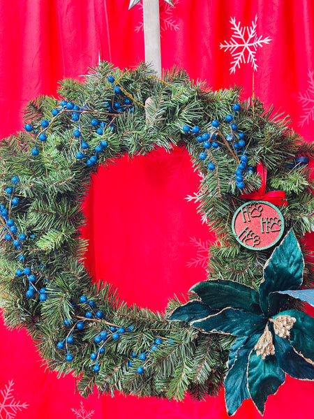 Paw Print Ho Ho Ho Ornament