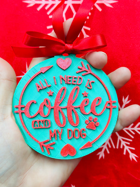Coffee and My Dog Ornament