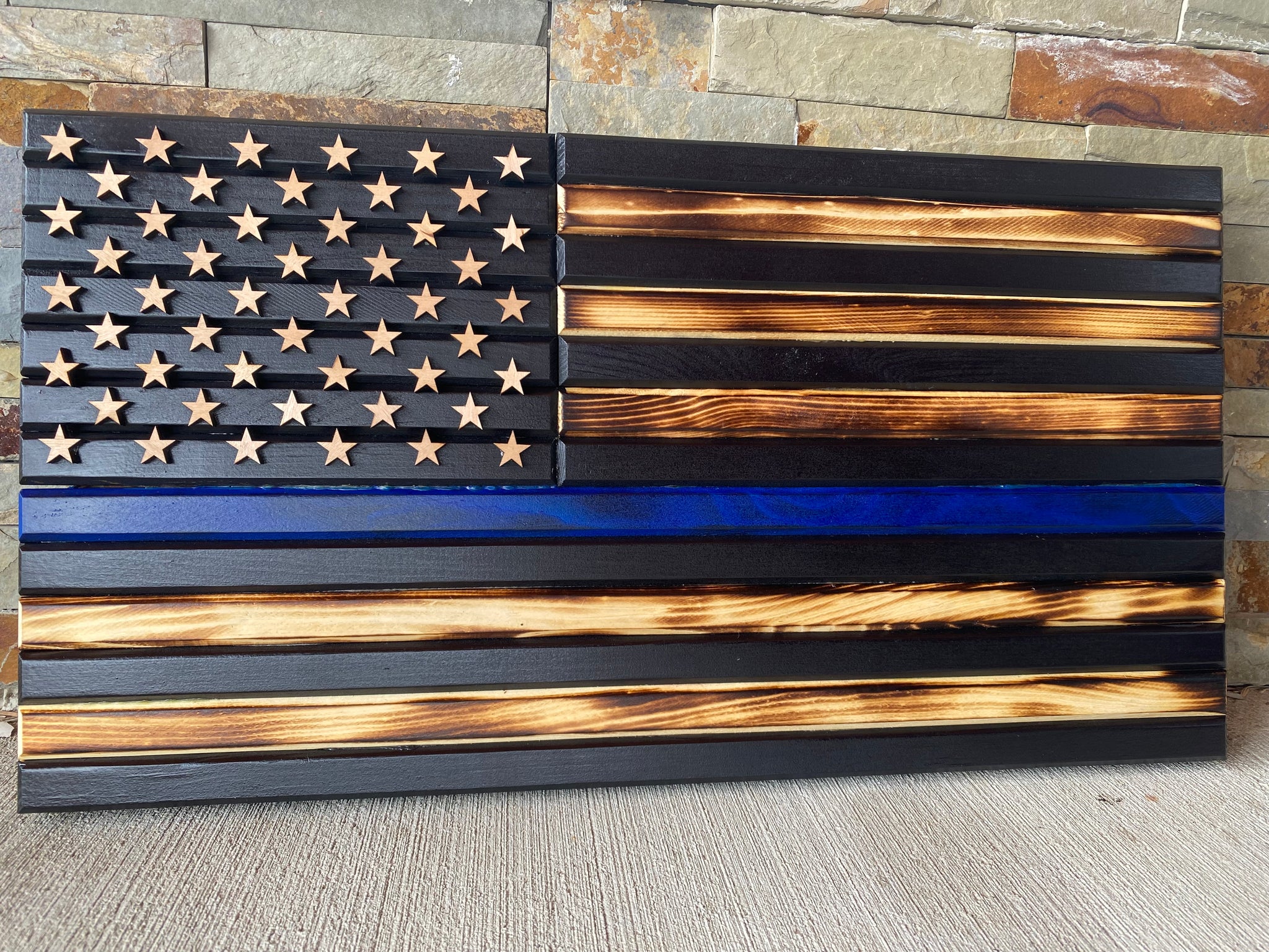 Blue Line American Flag