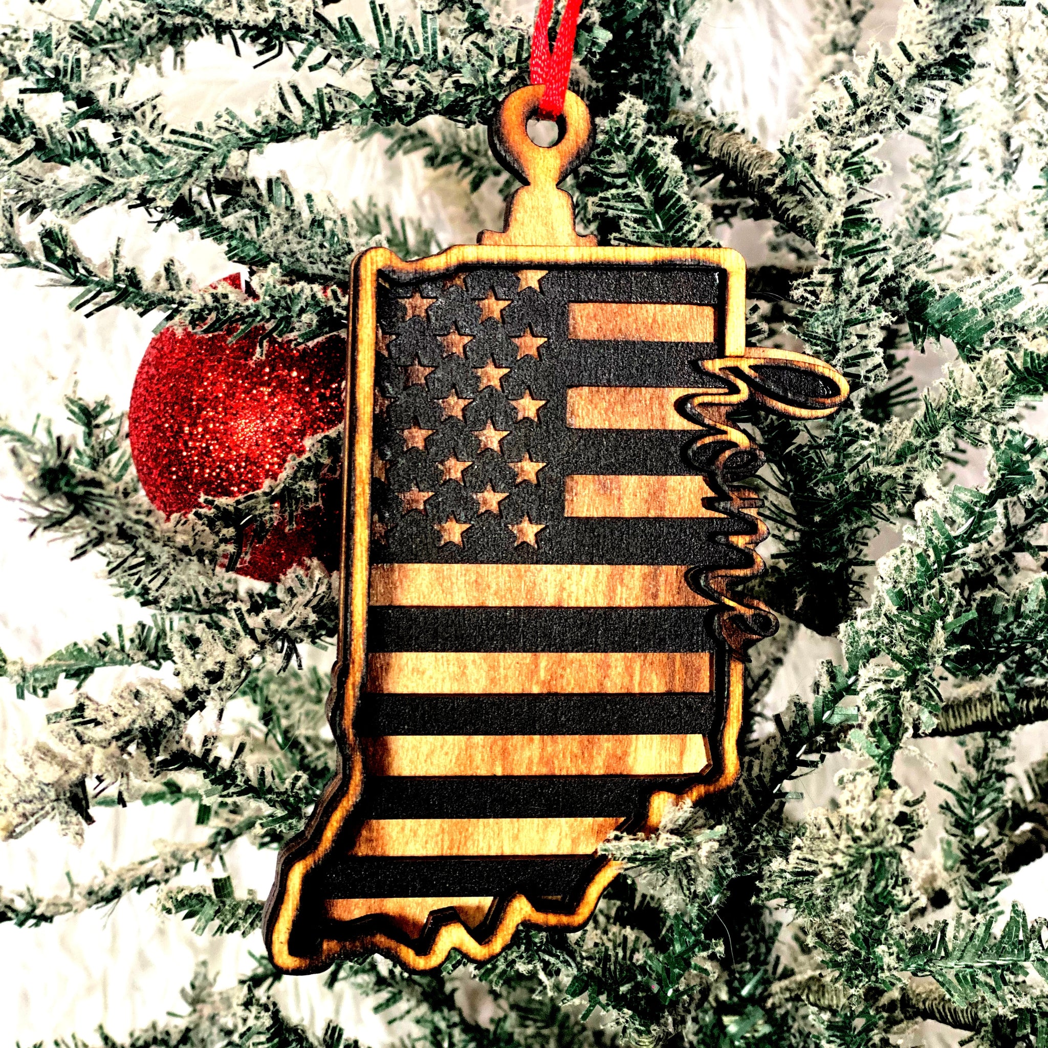 Indiana Flag Ornament
