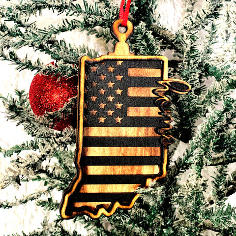 Indiana Flag Ornament
