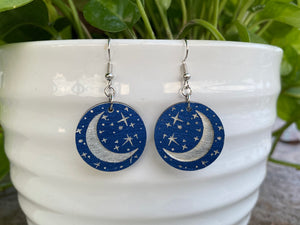 Round Night Sky Earrings