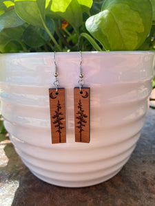 Cedar Pine Tree Earrings