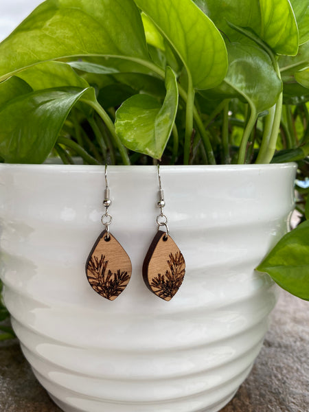 Cherry Pine Needle Earrings