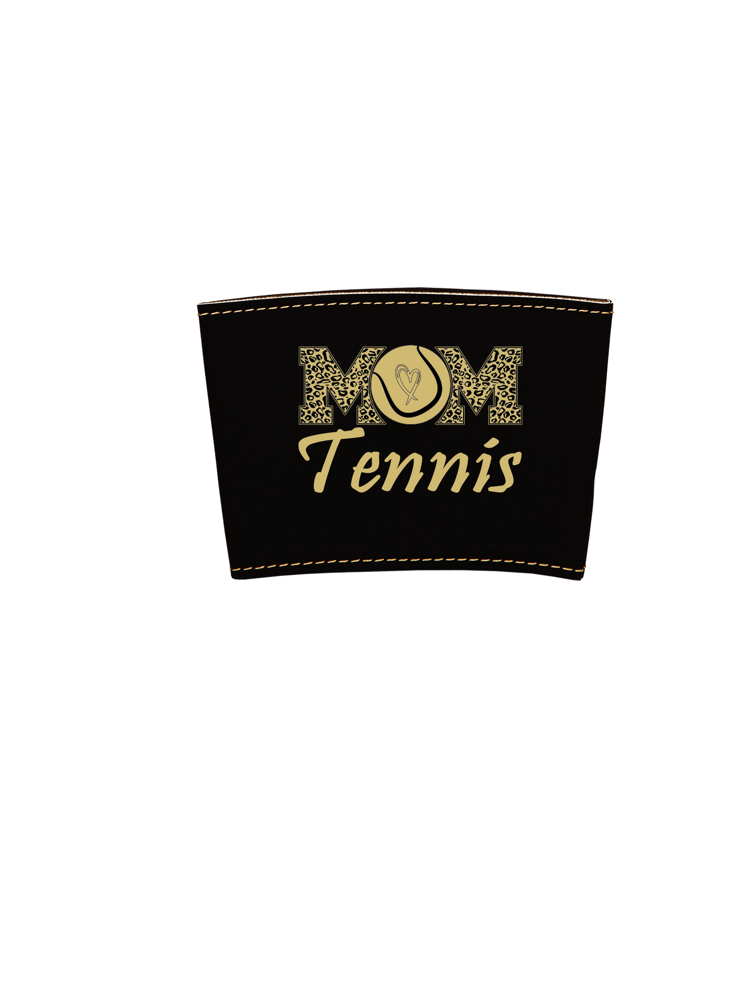 Leatherette Drink Sleeve Tennis Mom