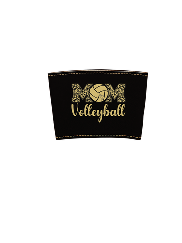 Leatherette Drink Sleeve Volleyball Mom