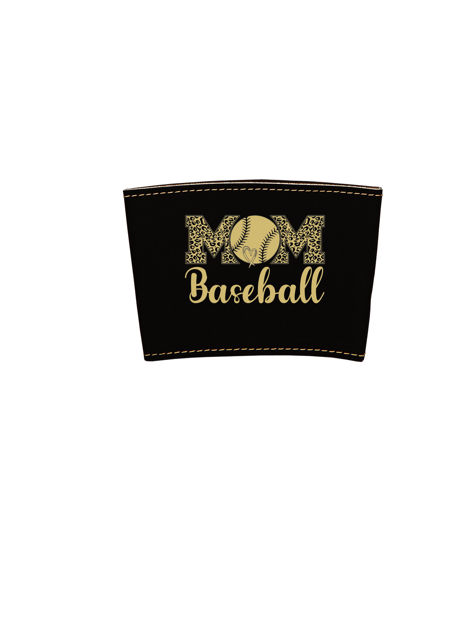Leatherette Drink Sleeve Baseball Mom