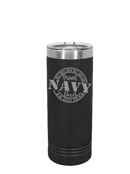 Navy Dad: Skinny Tumbler