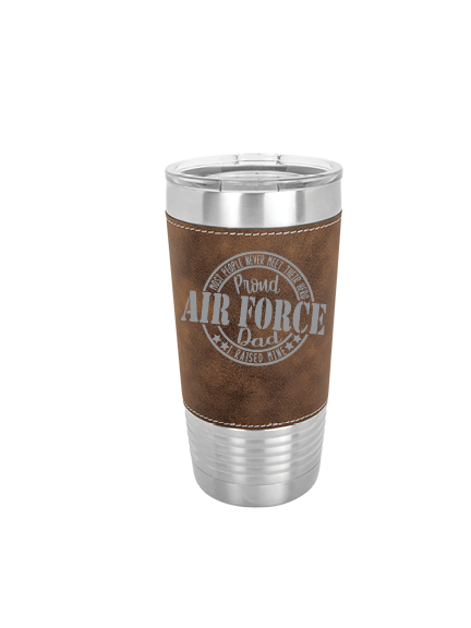 Air Force Dad: Leatherette Tumbler