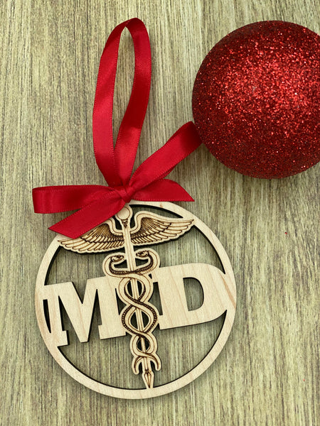 MD Caduceus Ornament